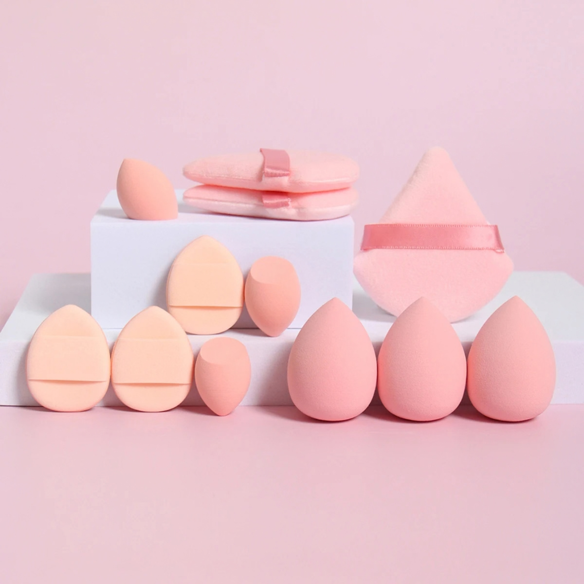 12-Piece All-Purpose Makeup Sponge & Powder Puff Set