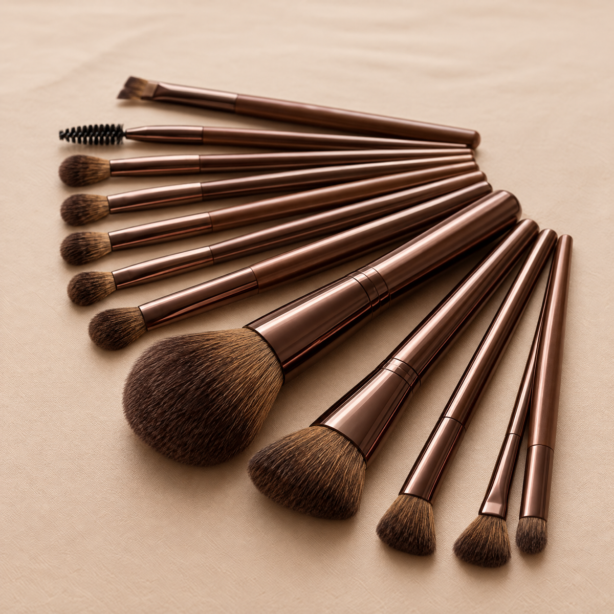 14-Piece Makeup Brush Set with Sponges & Travel Bag