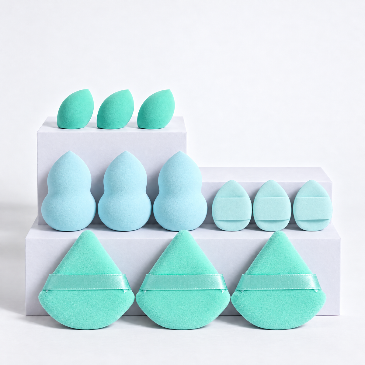 12-Piece All-Purpose Makeup Sponge & Powder Puff Set