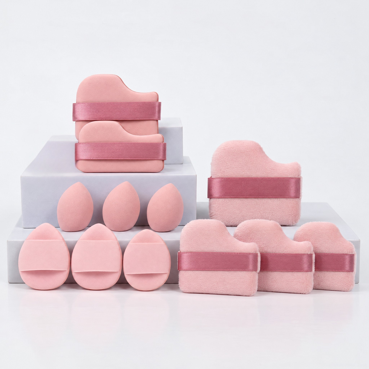 12-Piece All-Purpose Makeup Sponge & Powder Puff Set